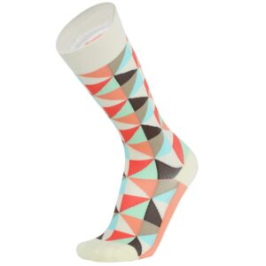 Knee High Compression Socks_Orange Diamond