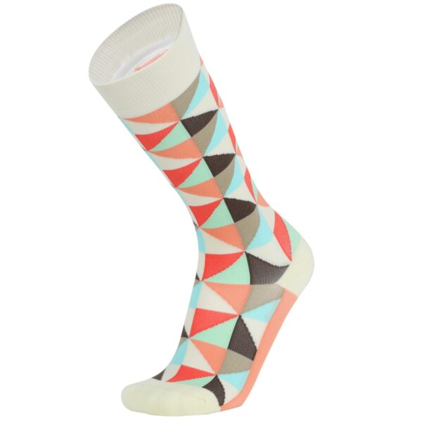 Knee High Compression Socks_Orange Diamond