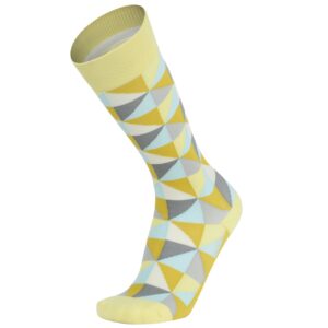 Knee High Compression Socks_Yellow Diamond