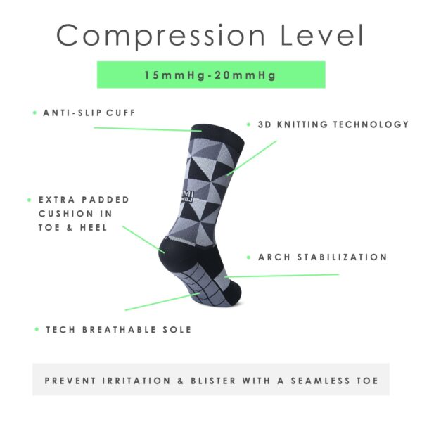 Crew High Compression Socks_Black Diamond - Image 3