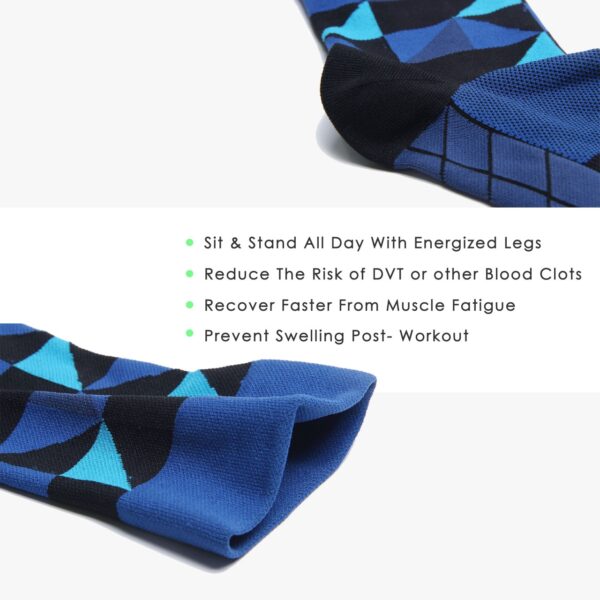Crew High Compression Socks_Blue Diamond - Image 5