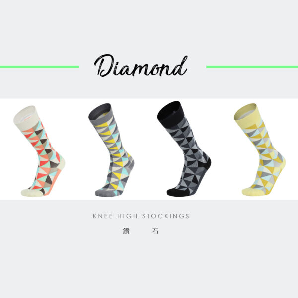 Knee High Compression Socks_Grey Diamond - Image 5