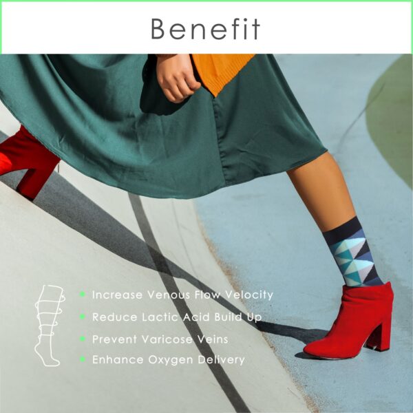 Crew High Compression Socks_Green Diamond - Image 3