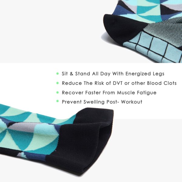 Crew High Compression Socks_Green Diamond - Image 5