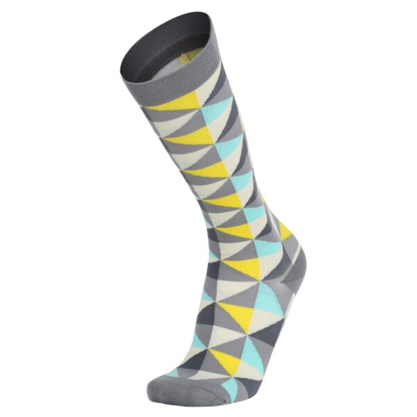 Knee High Compression Socks_Grey Diamond