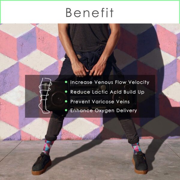 Crew High Compression Socks_Purple Diamond - Image 2