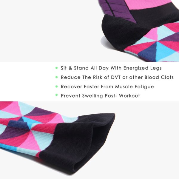 Crew High Compression Socks_Purple Diamond - Image 6