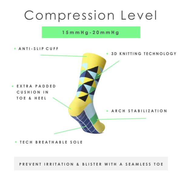 Crew High Compression Socks_Xmas Diamond - Image 6