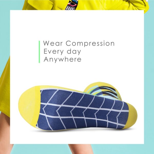Crew High Compression Socks_Yellow Diamond - Image 5